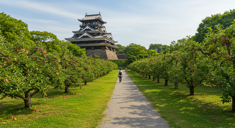 青森・弘前公園の完全ウォーキングガイド！弘前城とりんご並木散策コースの魅力 | きょうのウォーキング